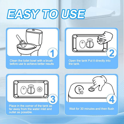 KIISIISO Toilet Bowl Cleaner Tablets 100 PACK, Automatic Bleach Toilet Tank - Image 6