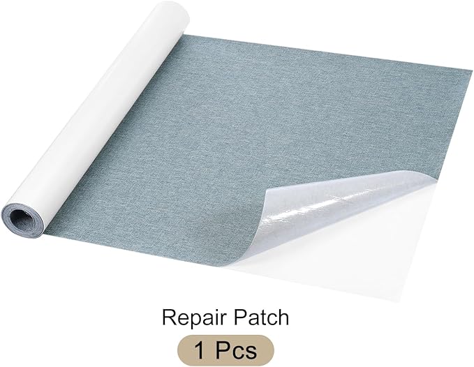 Repair Patches Repair Tape Self-Adhesive DIY Repair Patch Linen Gear Patch for Sofa, Furniture, Chair, Clothing,Tents,35x79 Inch,Slight Blue