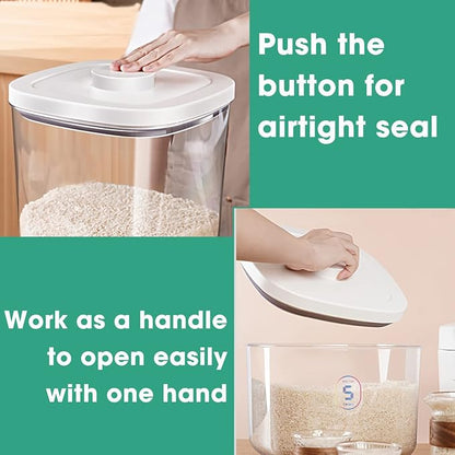 Airtight Rice Container 10 Lbs, Dry Food Holder - Image 4