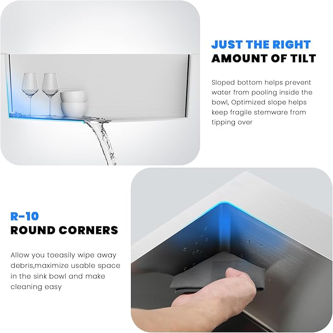 POPFLY 25×18 Inch Drop in Kitchen Sink, 18 Guage Stainless Steel 9 Inch Deep Sink, 25 Inch Top mount Kitchen Single Bowl 2 Holes Sink, Brushed Nickel