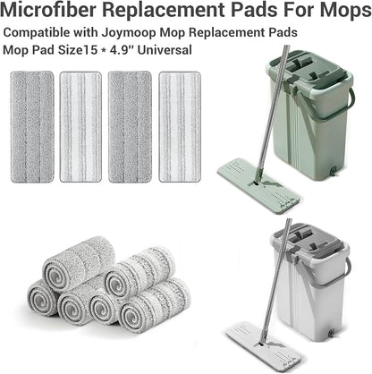 10Pcs Joymoop Mop Replacement Pads, 15 * 4.9'' Universal Mop Pads Mop Head - Image 6