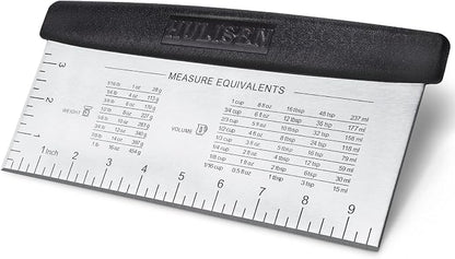 HULISEN Large Bench Scraper for Baking, 10 inch Dough Pastry Scraper by HULISEN