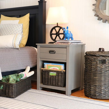 The Basket Lady Deep Pole Handle Wicker Storage Basket, 11.5 in L x 11.5 in W x - Image 5