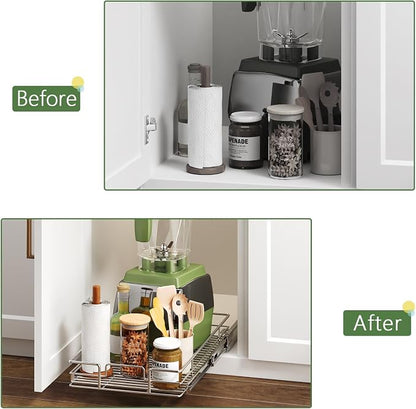 Pull Out Cabinet Organizer 9" W x 21½" D, Heavy Duty Cabinet Pull Out Shelves - Image 8