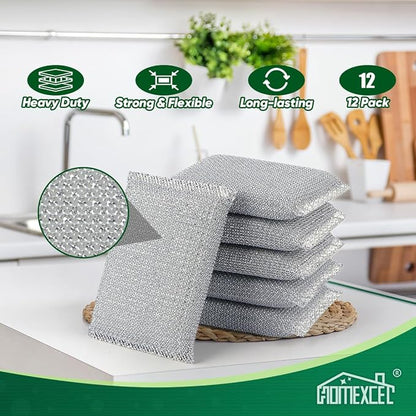 HOMEXCEL All-Purpose Sponge Pads 12PK, Non-Scratch Dish Sponges Safe - Image 5