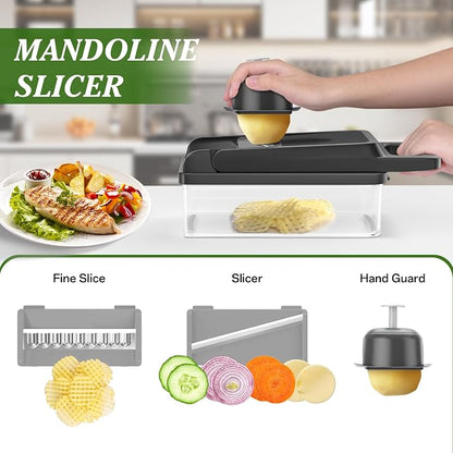 HomeHacks Vegetable Chopper Vegetable Cutter, 15 in 1 Kitchen Gadget, Onion - Image 4