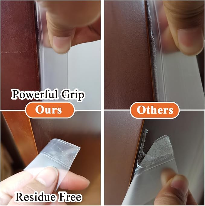 Upgraded 32.8FT Silicone Weather Stripping Door Seal, No Residue Glass Shower - Image 5