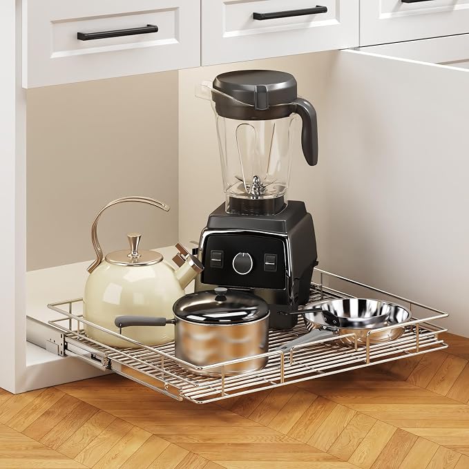 Pull Out Cabinet Organizer 28½" W x 21½" D, Heavy Duty Cabinet Pull Out Shelves - Image 5