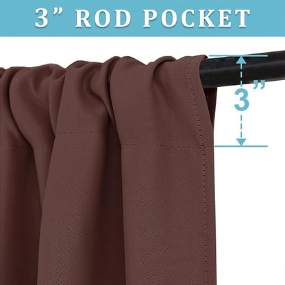 RYB HOME Rod Pocket Blackout Curtains - Image 2