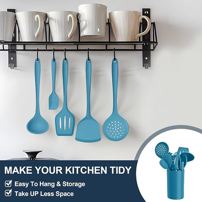 E-far Silicone Cooking Utensils Set, 25 Piece Kitchen Utensils - Image 7