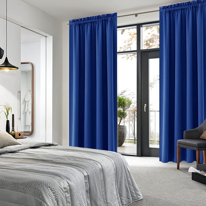 DWCN Blackout Curtains for Bedroom – Rod Pocket Thermal Insulated Noise - Image 2