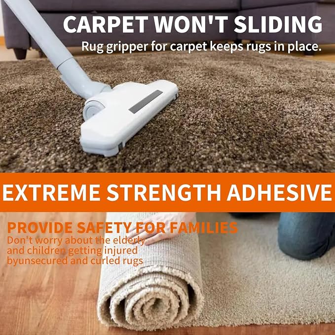 TAPEBEAR Double Sided Carpet Tape 2Inch x 20Yards, Heavy Duty Rug Tape - Image 4