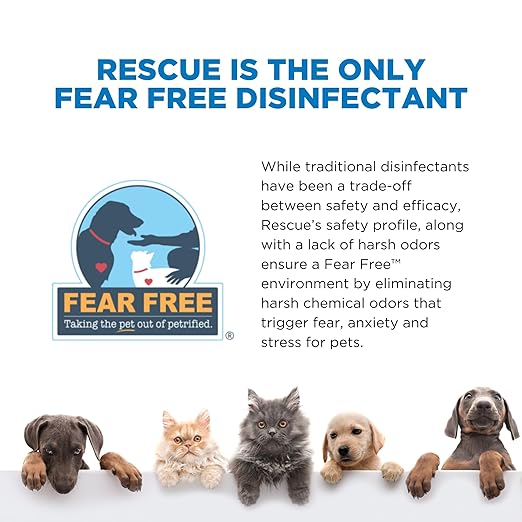 REScue One-Step Disinfectant Cleaner & Deodorizer Wipes for Vet Use – Cleaner for Kennels, Litter Boxes, Vet Offices, Pet Grooming Surfaces, Pet Boarding – Wipes Canister Refill, 160 Count (6 Pack)