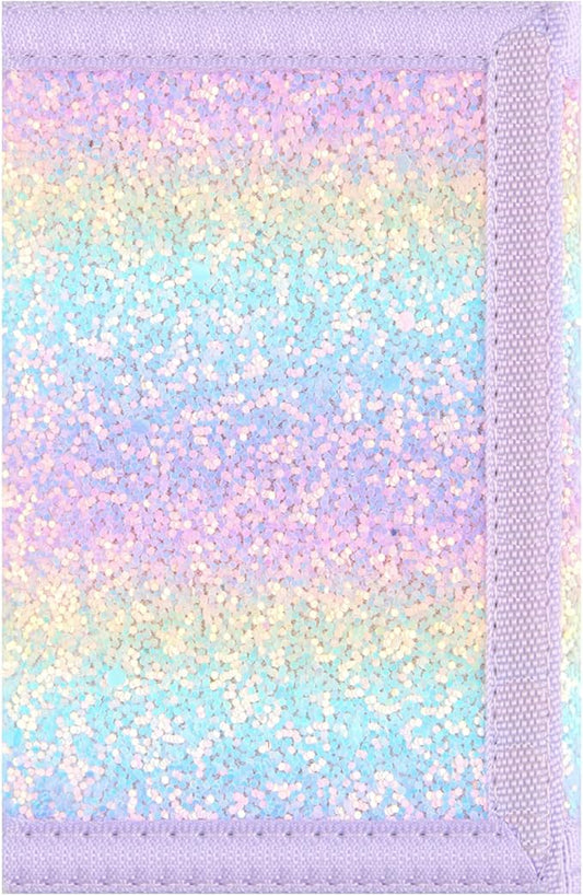 NEICY RFID Blocking Canvas Wallet for Men and Women - Camo Trifold Outdoor Sports Wallets with Magic Sticker for Teen Kids (Rainbow3)