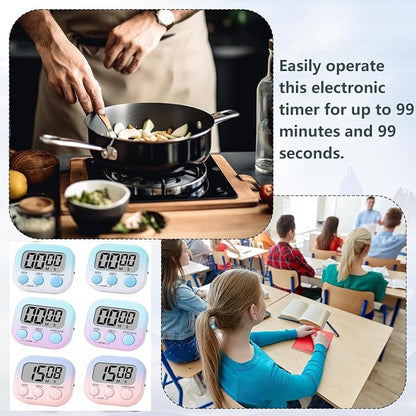 4 Pack Digital Timers, Timer for Kids, Magnetic Back and ON/Off Switch - Image 4