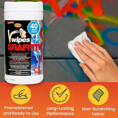 V-Wipes Graffiti Remover Wipes – Pre-Moistened Towels - Image 4