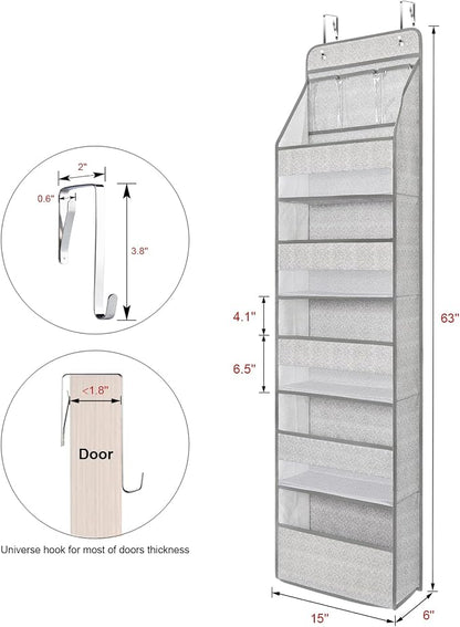 Univivi 6-Shelf Over Door Hanging Organizer Fabric Baby Door Storage - Image 3