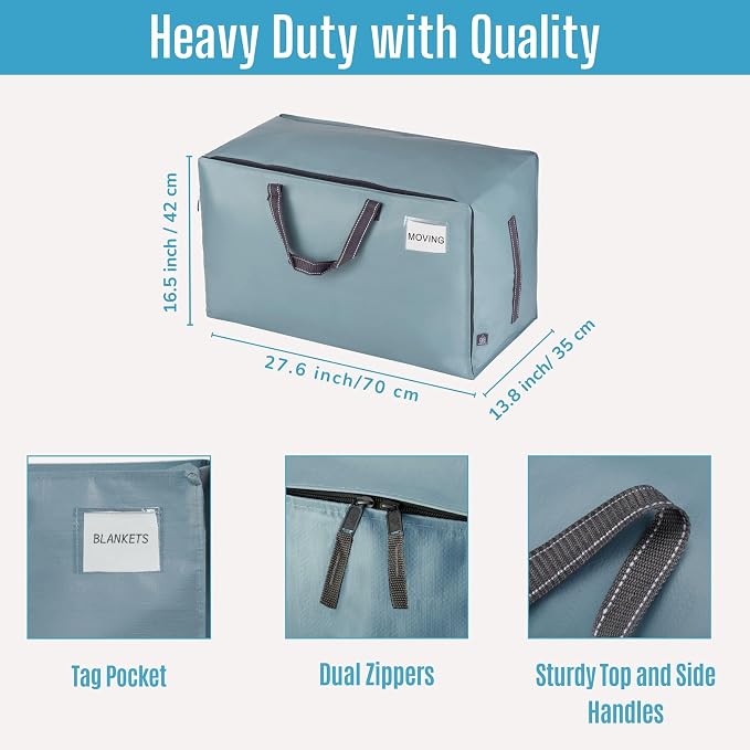VENO 8 Pack Moving and Storage Bags, Heavy Duty, Alternative to Moving Boxes - Image 3