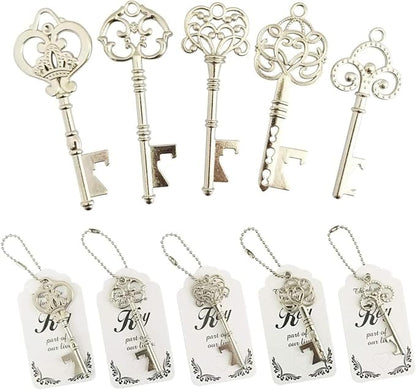 WODEGIFT 50pcs Vintage Skeleton Key Bottle Opener, Bridal Shower Favors by WODEGIFT
