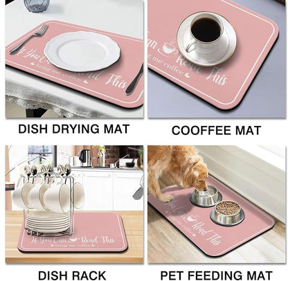 Coffee Bar Mat for Countertops 23inx15in, Absorbent Hide Stain Anti-Slip Cafe - Image 8