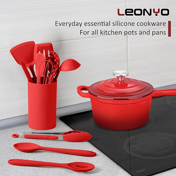 Silicone Cooking Utensils Set of 10, Kitchen Utensils Set - Image 3