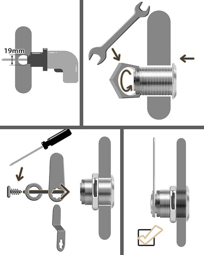 Cabinet Locks, Cylinder Locks, Zinc Alloy Cam Lock - Image 6