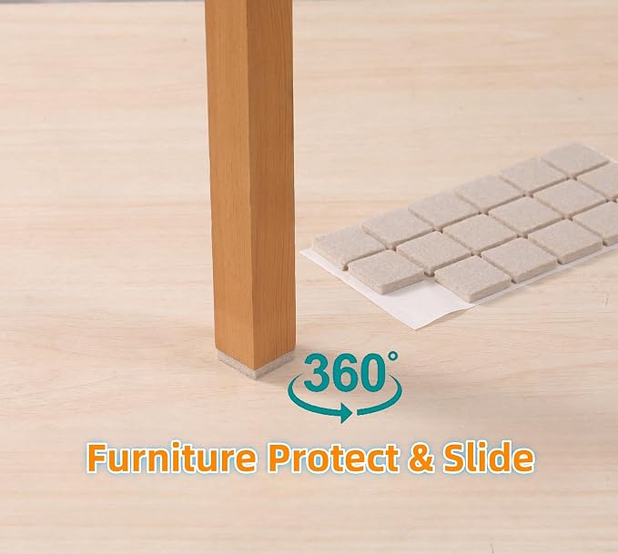 Felt Furniture Pads for Hardwood Floors 129 Piece, Furnigear Anti Scratches - Image 6