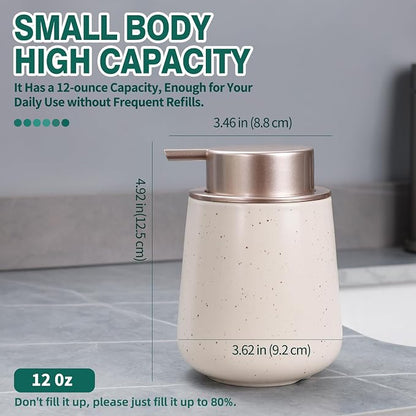 Bosilunlife Ceramic Foaming Soap Dispenser - 12 oz Foam Hand Wash Dispenser - Image 4