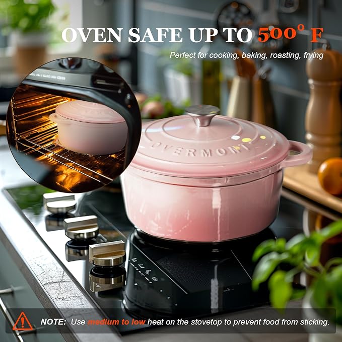 Overmont Enameled Cast Iron Dutch Oven - Image 4