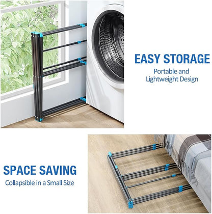 APEXCHASER Clothes Drying Rack, 3-Tier Laundry Drying Rack - Image 4