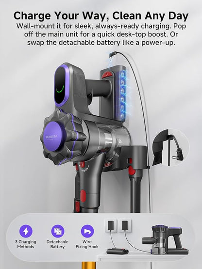 MONSGA Cordless Vacuum Cleaner, 45KPa 400W Stick Vacuum - Image 8