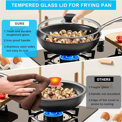 Glass Lid for Frying Pan Tempered Glass Pot Lid - Image 5