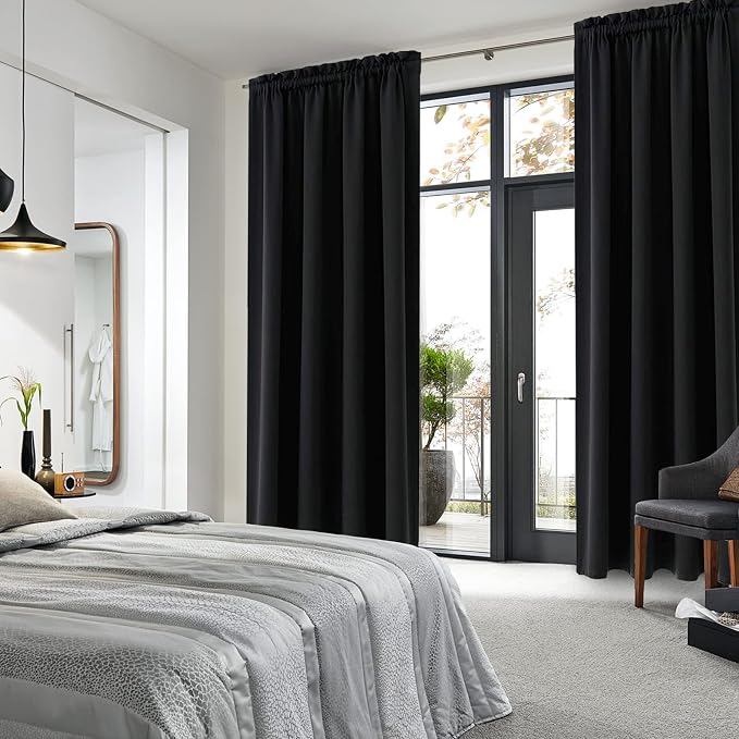 DWCN Blackout Curtains Room Darkening Thermal Insulated Bedroom Curtains Window - Image 2