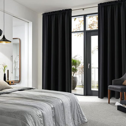 DWCN Blackout Curtains Room Darkening Thermal Insulated Bedroom Curtains Window - Image 2