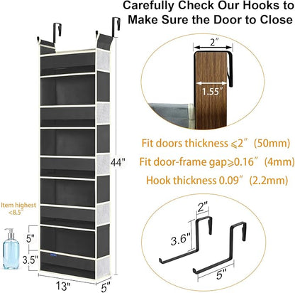 Over The Door Hanging Organizer 5-Shelves and 10 Side Pockets, Over The Door - Image 3