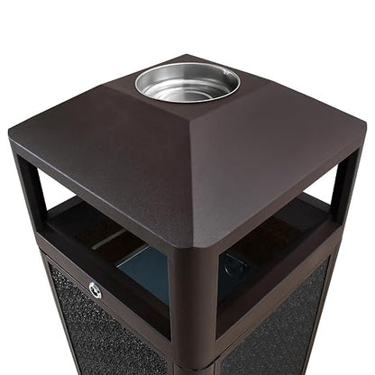 Square Waste Container with Dome Lid | Commercial Outdoor Garbage and Trash - Image 5