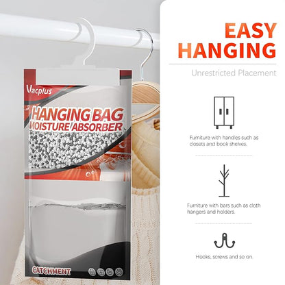 Vacplus Moisture Absorbers, Hanging Closet Dehumidifier Bags, Humidity Packs - Image 4