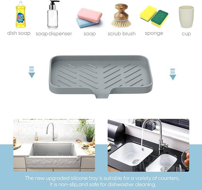 Kitchen Soap Tray, Kitchen Sink Tray Sponge Tray Kitchen Sponge Holder Self - Image 5