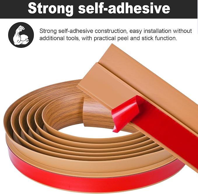 3.3Ft Carpet Floor Transition Strip, Self Adhesive Floor Edging Trim Strip - Image 3