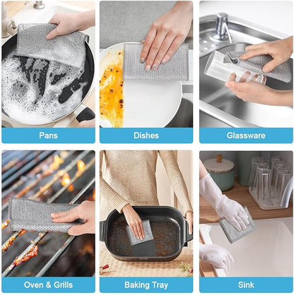 AIDEA Non Scratch Wire Dishcloth 12PK, Wire Dishwashing Rag - Image 7