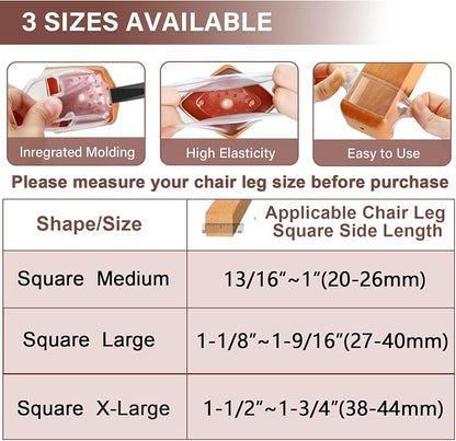 Chair Leg Floor Protectors Square Chair Leg Protectors - Image 4