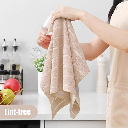 Homaxy Microfiber Kitchen Towels and Dishcloths Set, 12 Pack Soft and Absorbent - Image 4