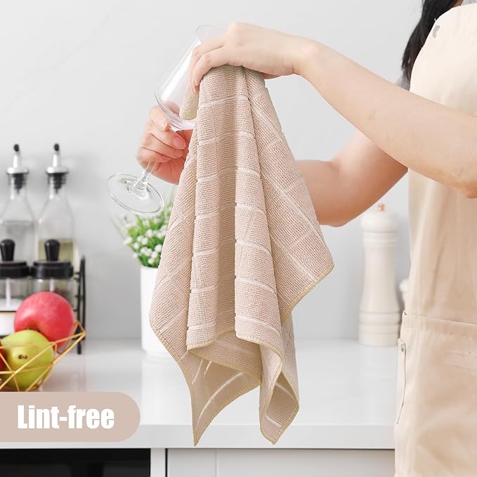 Homaxy Microfiber Kitchen Towels and Dishcloths Set, 16 Pack Soft and Absorbent - Image 4