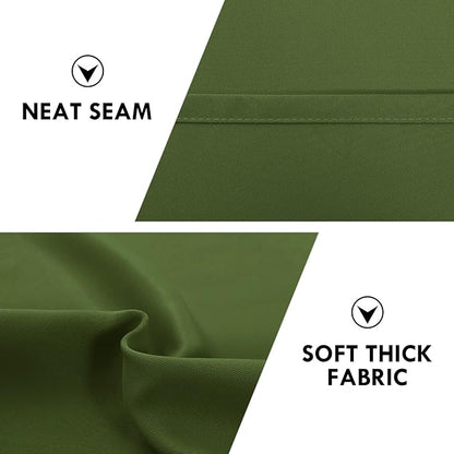 DWCN Olive Green Room Darkening Blackout Curtains - Image 6
