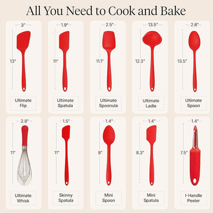 GIR: Get It Right 10-Piece Silicone Ultimate Kitchen Utensil Set – Spatulas - Image 3