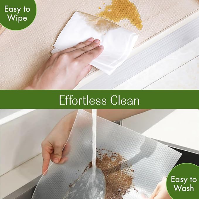 EVALAND 12" x 33 FT Non-Slip Shelf Liner, Non-Adhesive, Waterproof Pantry Liner - Image 6