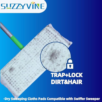 SUZZYVINE Dry Sweeping Cloths Mop Refills Disposable Floor Cleaning Wipes - Image 5