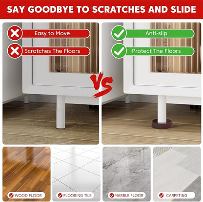 Rubber Non-Slip Furniture Pads Furniture Casters Cup Floor Protector - Image 5