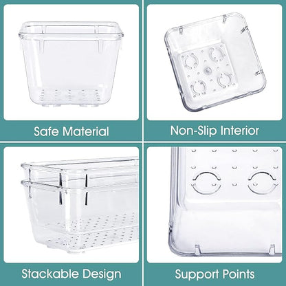 WOWBOX 25 PCS Clear Plastic Drawer Organizer Set, 4 Sizes Desk Drawer Divider - Image 3