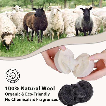 Daily Treasures 2.75"Wool Dryer Balls 12 Pack-Organic Wool Laundry Balls - Image 2